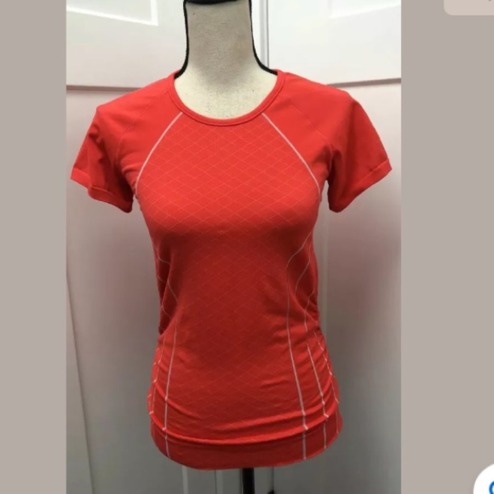 Athleta Finish Fast Seamless Active Tangerine Sm